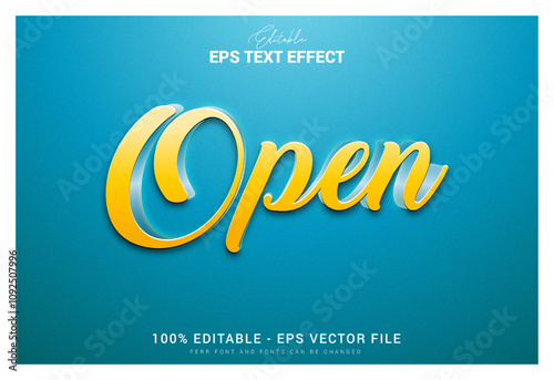 Open 3d text effect file editeble
