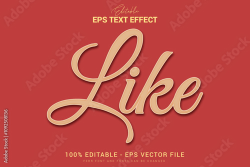 Like3d text effect file editeble