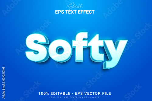 Softy 3d text effect file editeble