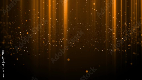 luxury gold Particle Background stage opening golden stage glitter animation, spotlights and luxury gold light streak. Particle luxury for ceremony background