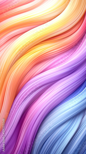 A colorful, wavy line of colors that are bright and vibrant