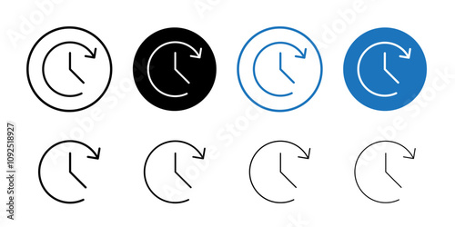 Time forward icon linear logo isolated