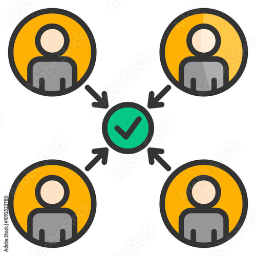 Stakeholder Alignment  Icon Element For Design