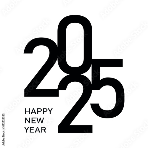 Minimalist 2025 Happy New Year Typography