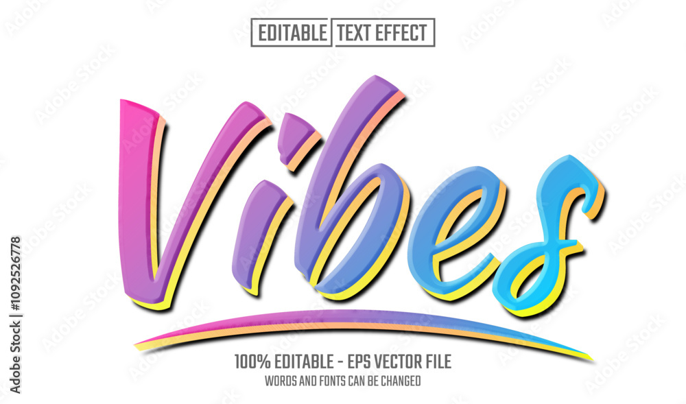 Obraz premium vibes editable text effect