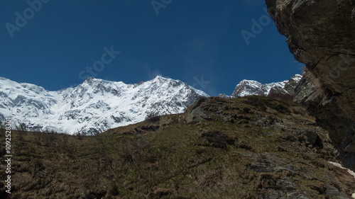 east wall of monte rosa during spring