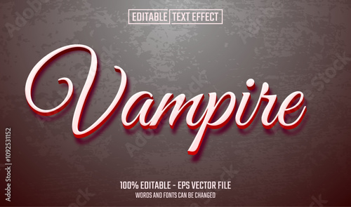 vampire editable text effect