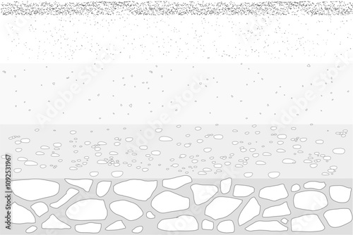 soil layer landscape drawing pattern. texture interior background line art. set of graphics elements drawing for architecture and landscape design. cad pattern