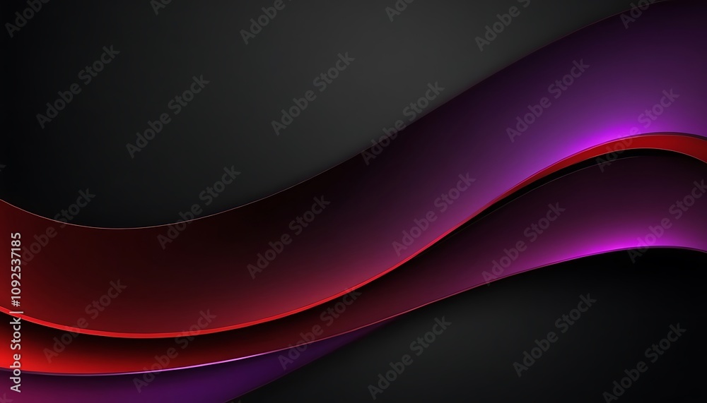 Fototapeta premium black and red abstract background with wave