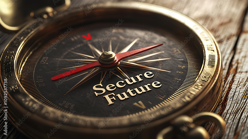 Fototapeta premium Navigating Your Retirement Fund A Secure Future with Financial Planning Tips Home Office Infographic Close-Up Wealth Management