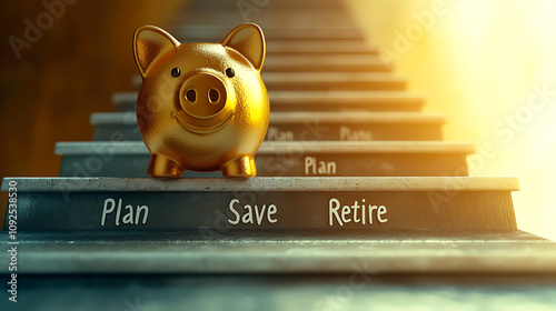 Retirement Fund Planning Strategies Financial Insights Home Office Bright Background Informative Concept for Future Security