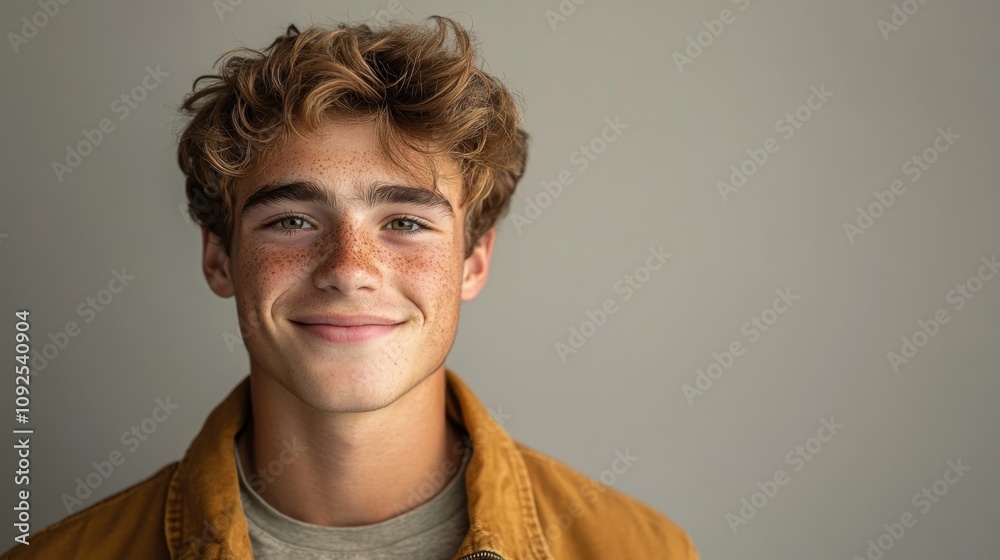 Fototapeta premium Close-up Portrait of a Smiling Teenager