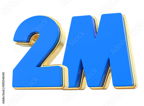 2M Follow Blue Number photo