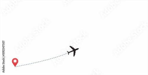 Airplane world travel agency logo. Flight plane trip globe vector, Airplane, plane, travelling, tourism, spot, navigation, geo location, pin logo design
