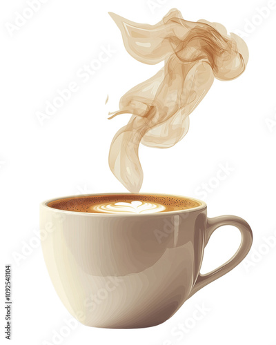 A steaming cup of aromatic coffee, perfect for a cozy morning