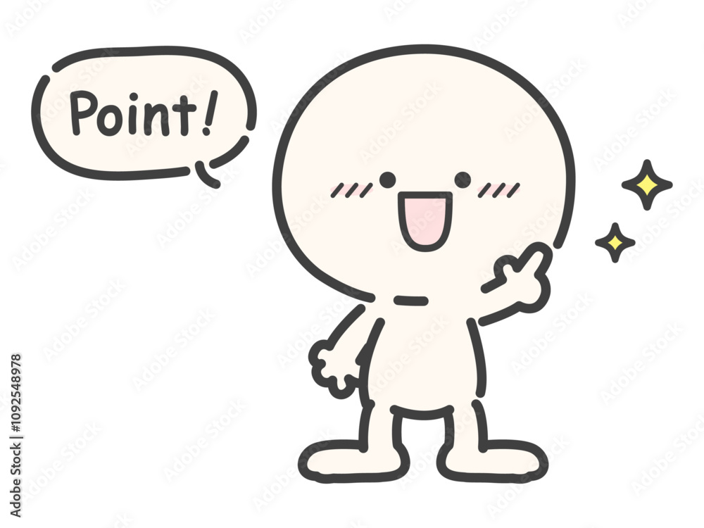 要点を伝えるシンプルでかわいい人物のベクターイラスト素材 要点を伝えるシンプルでかわいい人物のベクターイラスト素材