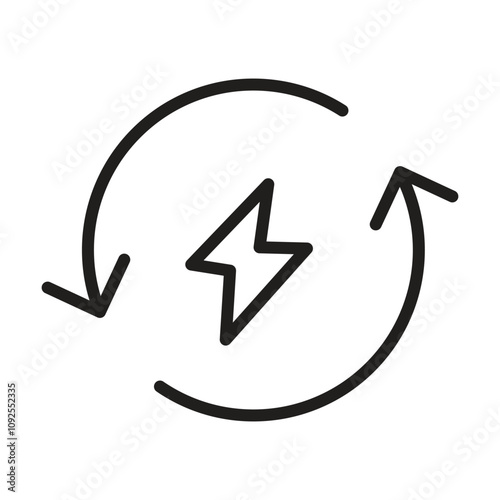 energy icon vector on white background