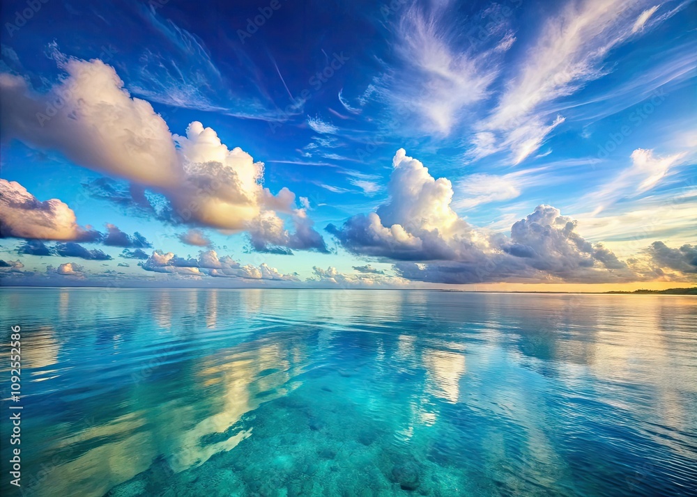 Tranquil Oceanic Expanse: Serene Mid-Ocean Landscape with Gentle Waves and Soft Sky, Ideal for Scenic Nature Photography, Seascape Art, and Peaceful Ocean Views Tranquil Oceanic Expanse: Serene Mid-Ocean Landscape with Gentle Waves and Soft Sky, Ideal for Scenic Nature Photography, Seascape Art, and Peaceful Ocean Views