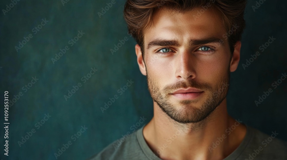 Obraz premium Close-up Portrait of a Handsome Man