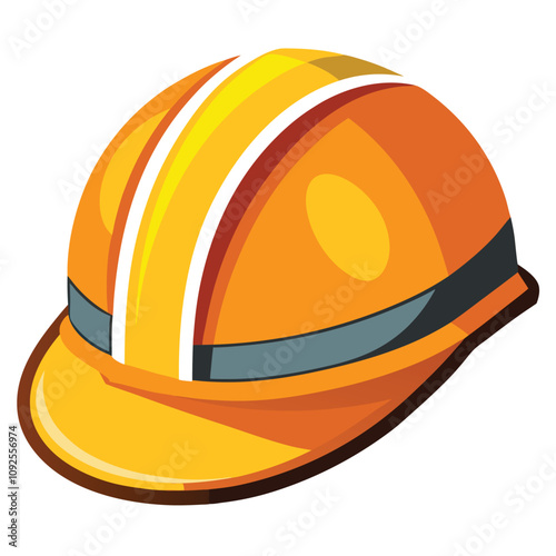 Hard hats vector illustration Isolated white background.