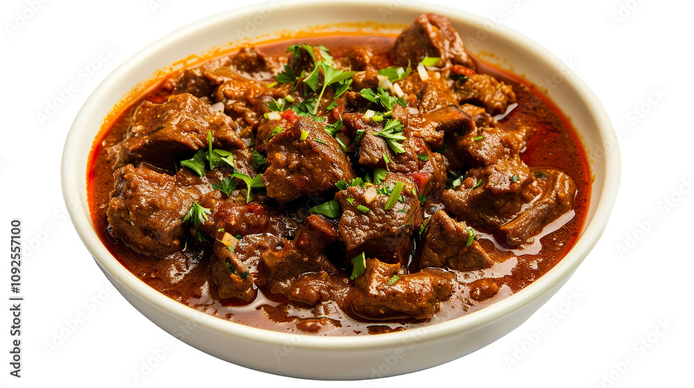 Beef Bhuna isolated on transparent background, PNG Beef Bhuna isolated on transparent background, PNG