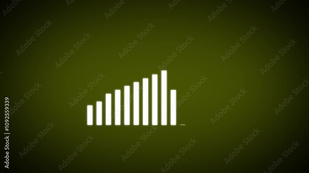 Business graph icon animation,business growth icon concept