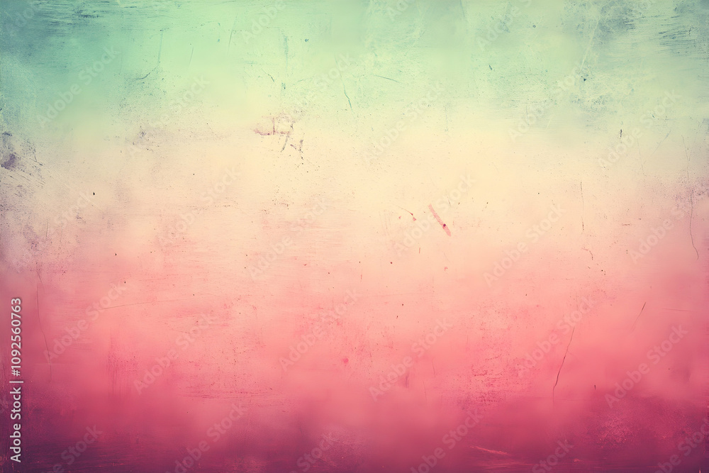 Obraz premium light pastel pink and green gradient background with a subtle texture, vintage look. high quality image