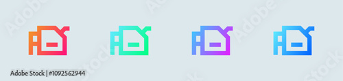 Pump line icon in gradient colors. Motor signs vector illustration.
