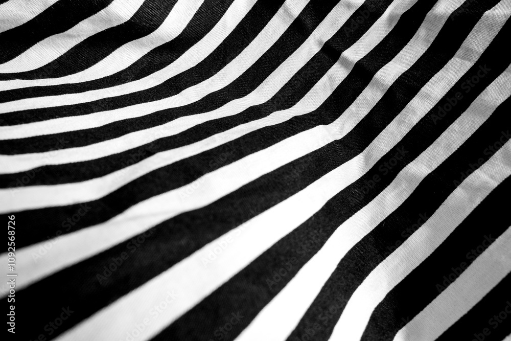 Fototapeta premium Abstract black and white stripped cloth background