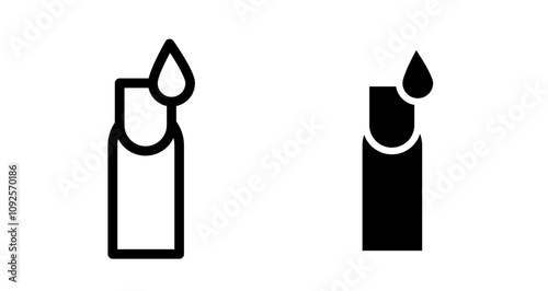 Nail care Icon set in black filled and line.