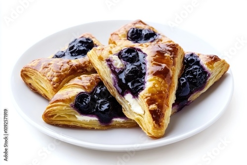 Delicious Blueberry Cream Cheese Pastry Triangles