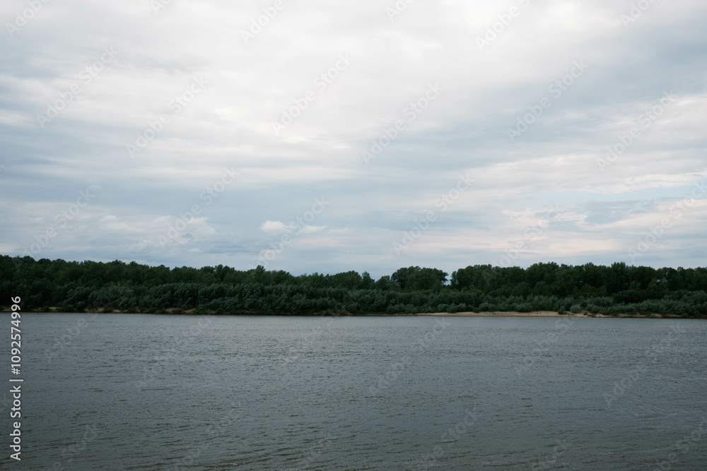 Landscape of Vyatka river. Vyatskiye Polyany, Kirov region,Russia. View of the river on a summer day. Landscape of Vyatka river. Vyatskiye Polyany, Kirov region,Russia. View of the river on a summer day.