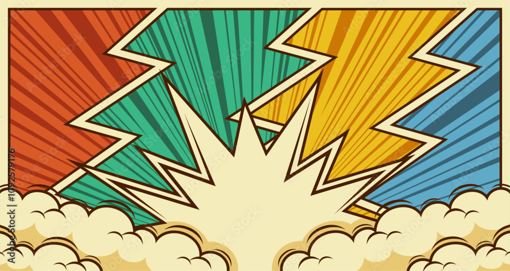 Obraz premium Retro Comic Effect Background Vector