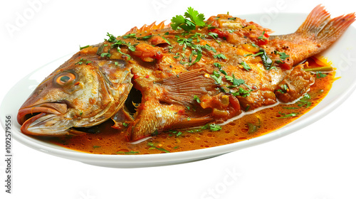 Fish Curry isolated on transparent background, PNG