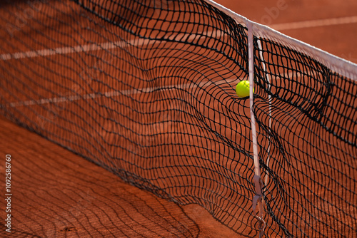 tennis ball and net