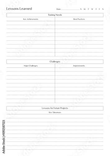 Comprehensive Project Planner Daily, Weekly, Monthly Sheets for Task Management, Deadlines, Budgeting, Innovation, and Client Satisfaction,  Planner Sheet Design Template 