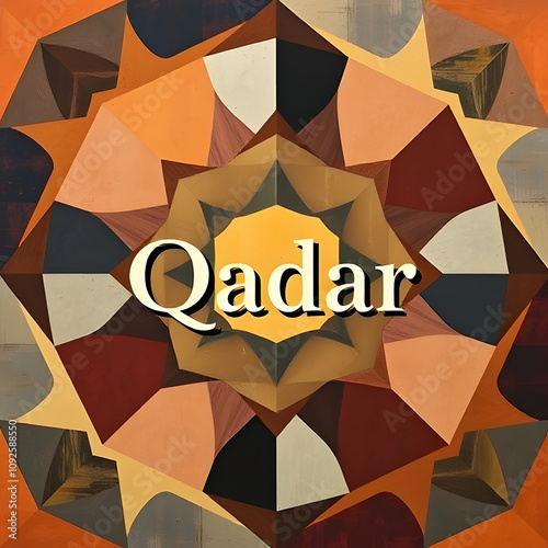 T-shirt design written QADAR photo