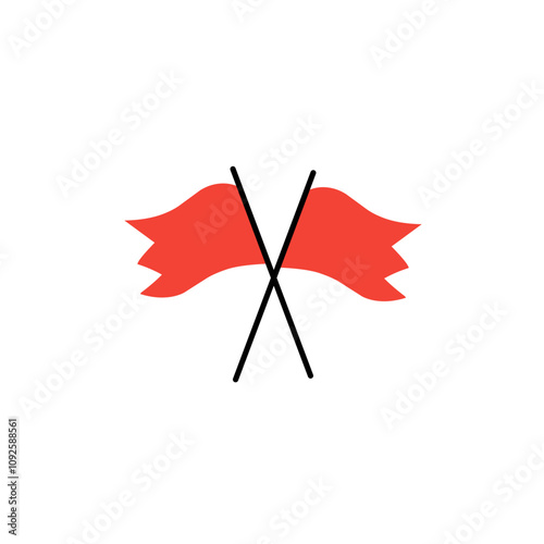 cross flag vector icon