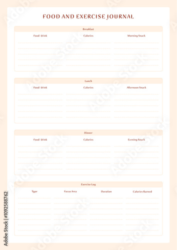 Self Care Planner Pages Daily, Weekly, and Monthly Wellness Planning Notebook for Personal Growth and Balanced Lifestyle Tracking, Planner Sheet Design Template 