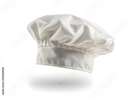 A White Chef's Hat Isolated on a White Background photo