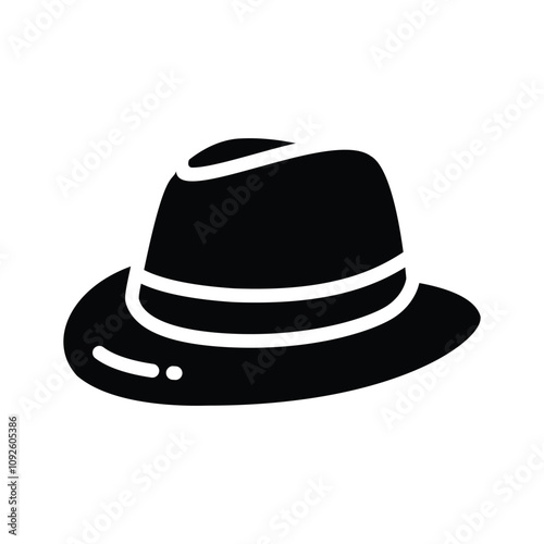 Icon of a simple hat for style or sun protection