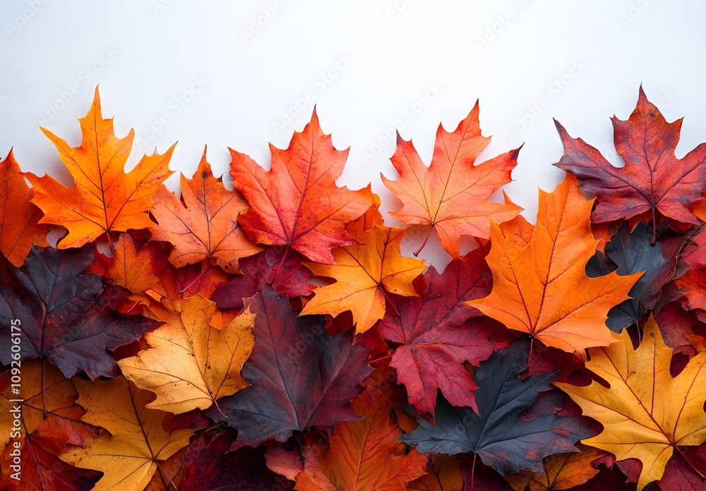 A Collection of Vibrant Autumn Leaves in Warm Hues A Collection of Vibrant Autumn Leaves in Warm Hues