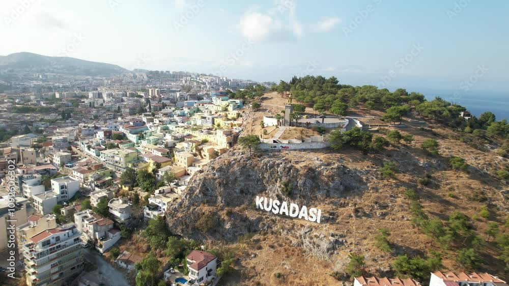 Sky view of the city of Kusadası in Turkey Sky view of the city of Kusadası in Turkey