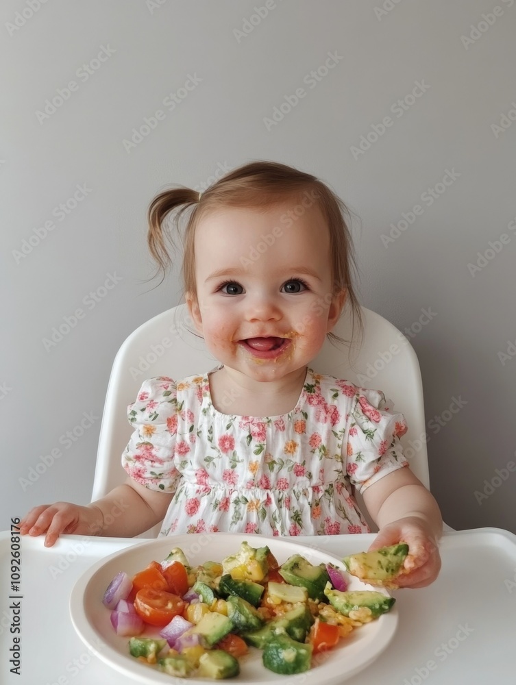 Adorable Baby Enjoying a Meal Adorable Baby Enjoying a Meal