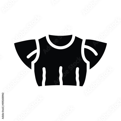 Basic t-shirt icon for casual wear representation