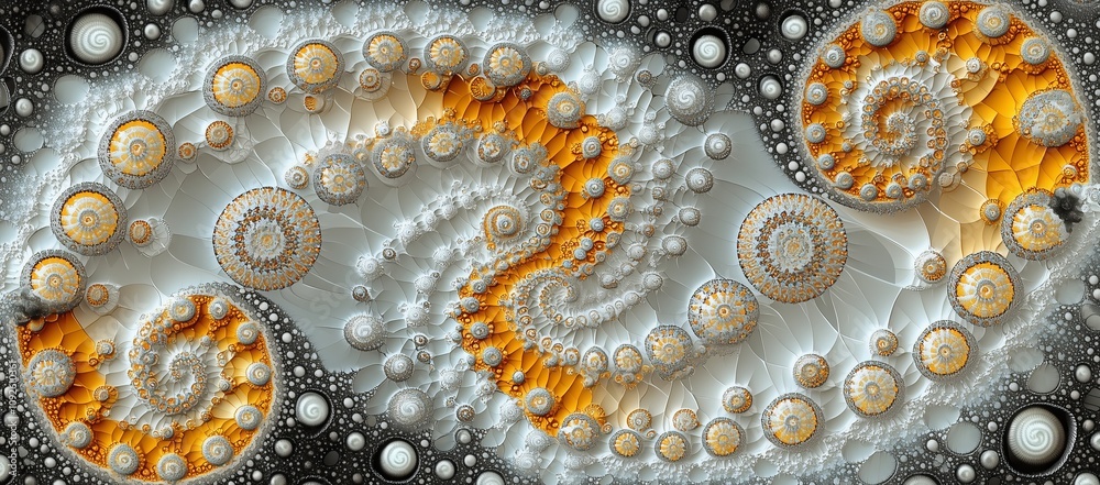 Golden Abstract Spiral Fractal Patterns in an Ornate Background for Luxurious Advertisements, Banners and Elegant Product Displays Golden Abstract Spiral Fractal Patterns in an Ornate Background for Luxurious Advertisements, Banners and Elegant Product Displays