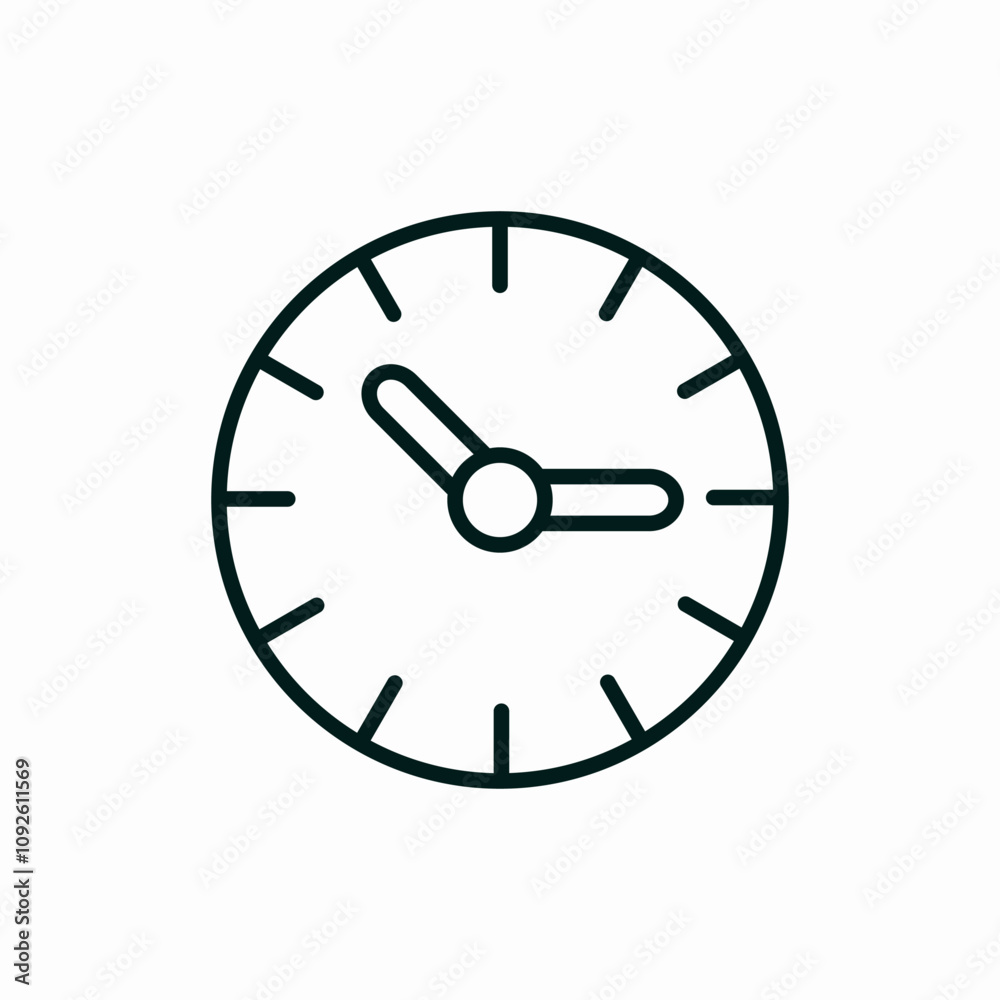 watch clock time icon vector sign
