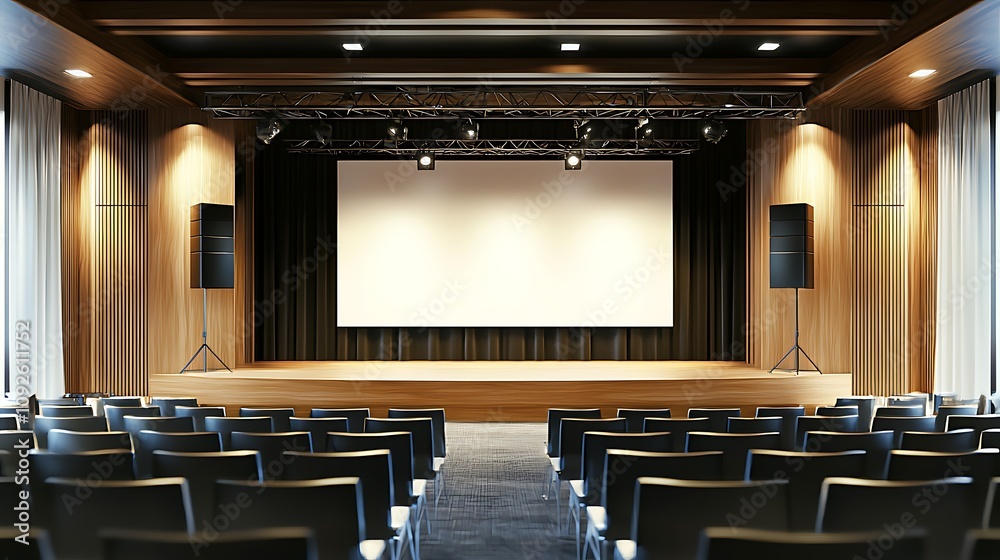 Modern Conference Hall Auditorium Stage Presentation