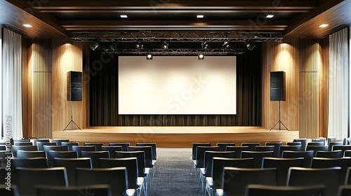 Obraz na płótnie Modern Conference Hall Auditorium Stage Presentation w salonie