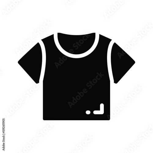 Basic t-shirt icon for casual wear representation